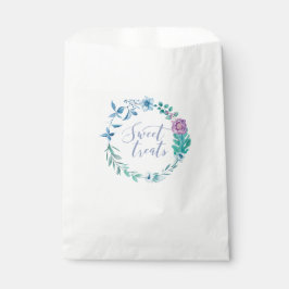 Bolsa De Papel Dulce Tratos Morado Floral Bodas Favor Bags