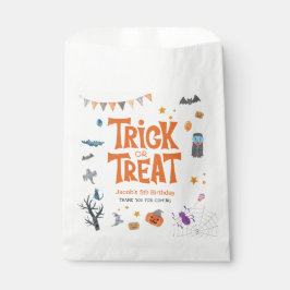 Bolsa De Papel Dulce truco o trato de Halloween 5º cumpleaños