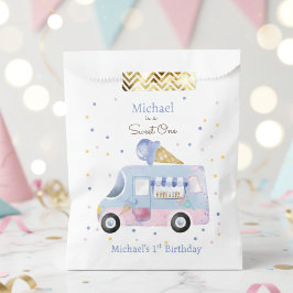 Bolsa De Papel Dulce Un helado de camión de primer cumpleaños