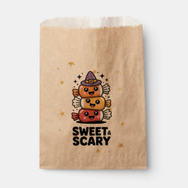 Bolsa De Papel Dulce y Espantoso Favorito de Apilado de Caramelos
