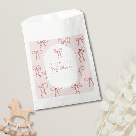 Bolsa De Papel Dulces arco bohemio dibujados a mano rojos para ba