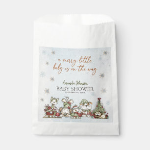 Bolsa De Papel Dulces cachorros gnomos de Navidad para Baby Showe
