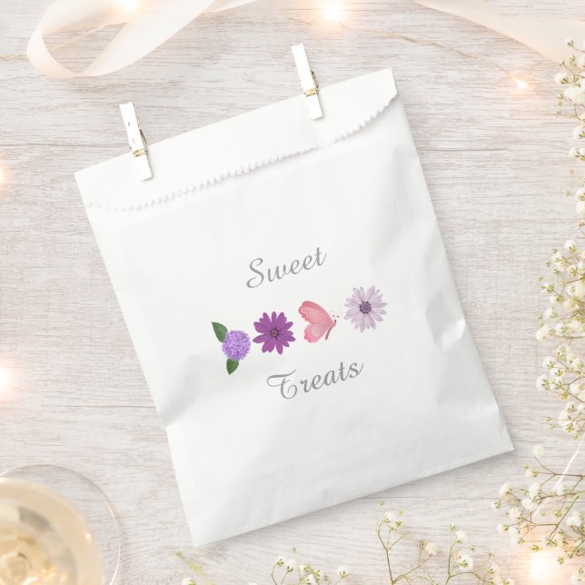 Bolsa De Papel Dulces Cosmos Floral Despedida de Soltera  (Cortado)