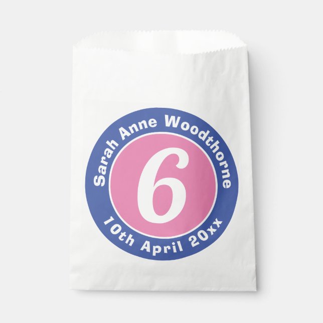 Bolsa De Papel Dulces de fiesta de cumpleaños para niños (Anverso)