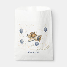 Bolsa De Papel Dulces de Oso de Peluche en Avión Antiguo para Bab