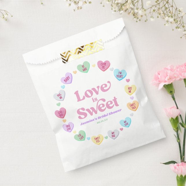 Bolsa De Papel Dulces de San Valentín Amor es Dulce Regalo para D (Sellado)