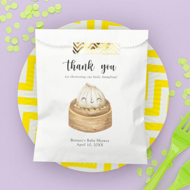 Bolsa De Papel Dumpling de acuarela - gracias baby shower (Subido por el creador)