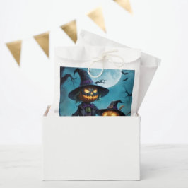 Bolsa De Papel Dúo de calabazas espeluznantes de Halloween