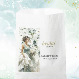 Bolsa De Papel Dusty Blue Eucalyptus Greenery Boda