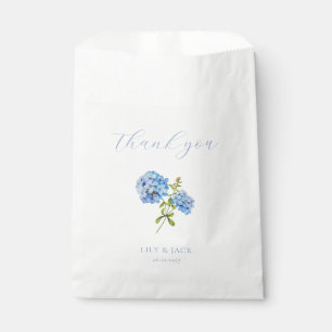 Bolsa De Papel Dusty Blue Hydrangea Gracias Boda Favor Bag