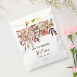 Bolsa De Papel Earthy desierto boho bridal ducha gracias