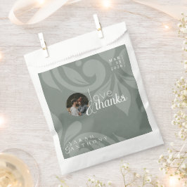 Bolsa De Papel Earthy Olive Classic Damask Photo Boda