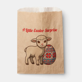 Bolsa De Papel  Easter Lamb Favor Bag - Retro Glossy Style