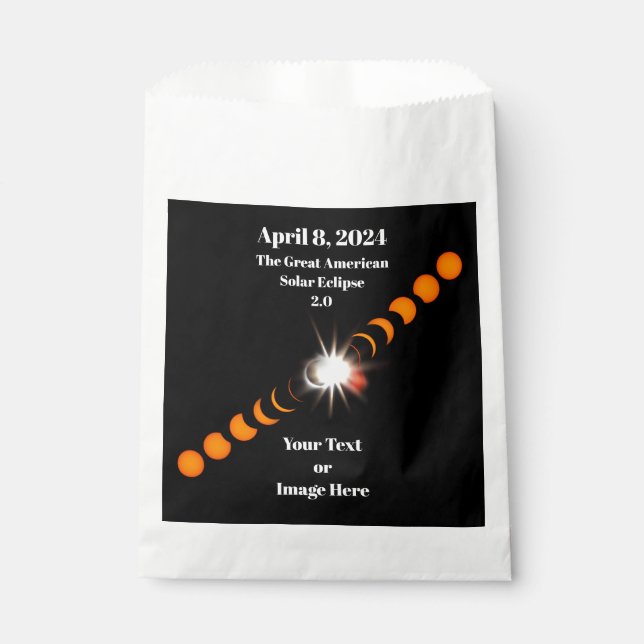 Bolsa De Papel Eclipse solar total de 2024 (Anverso)