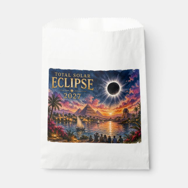 Bolsa De Papel Eclipse Total Solar 2027 Egipto (Anverso)