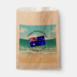 Bolsa De Papel Editar texto coincidente Día de Australia Bandera 