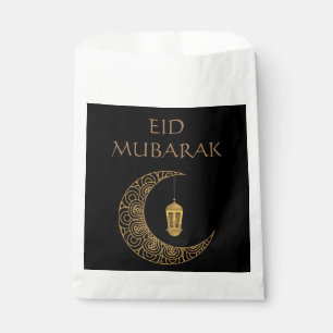 Bolsa De Papel Eid Mubarak personalizado con media luna decorada