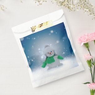 Bolsa De Papel El adorable personaje de muñeco de nieve de Navida