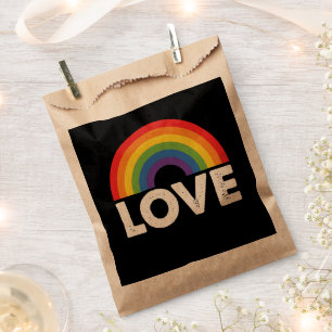Bolsa De Papel El amor al orgullo es amor igualdad gay arcoiris L
