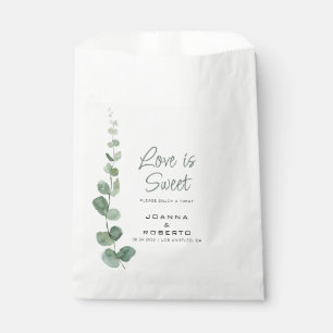Bolsa De Papel El amor clásico eucalipto es dulce Boda