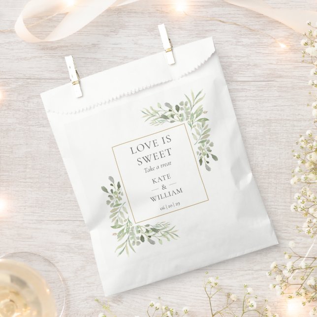Bolsa De Papel El amor es Boda de la vegetación de los dulces (Cortado)