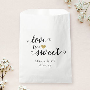 Bolsa De Papel El amor es dulce Boda ducha de novia