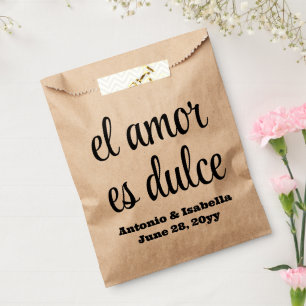 Bolsa De Papel El amor es dulce boda en la recepción