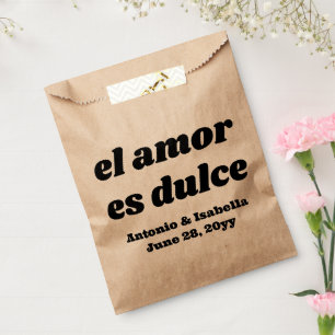 Bolsa De Papel El amor es dulce boda en la recepción
