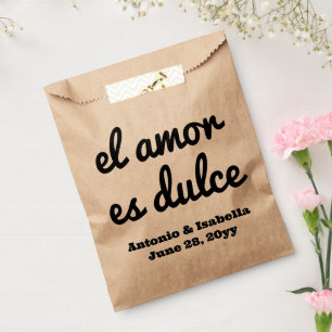 Bolsa De Papel El amor es dulce boda en la recepción