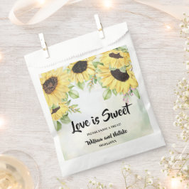 Bolsa De Papel El amor es dulce Boda girasol