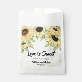 Bolsa De Papel El amor es dulce Boda girasol