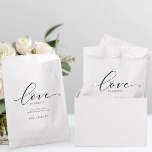 Bolsa De Papel El amor es dulce Boda romántica moderna y elegante