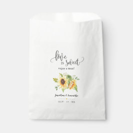 Bolsa De Papel El amor es dulce, disfruta de un boda de girasoles