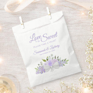 Bolsa De Papel El amor es dulce lavanda rústica Boda de Rosas mor