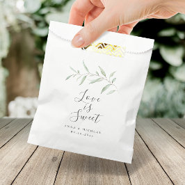 Bolsa De Papel El amor es dulce mínimo vegetación boda rústico