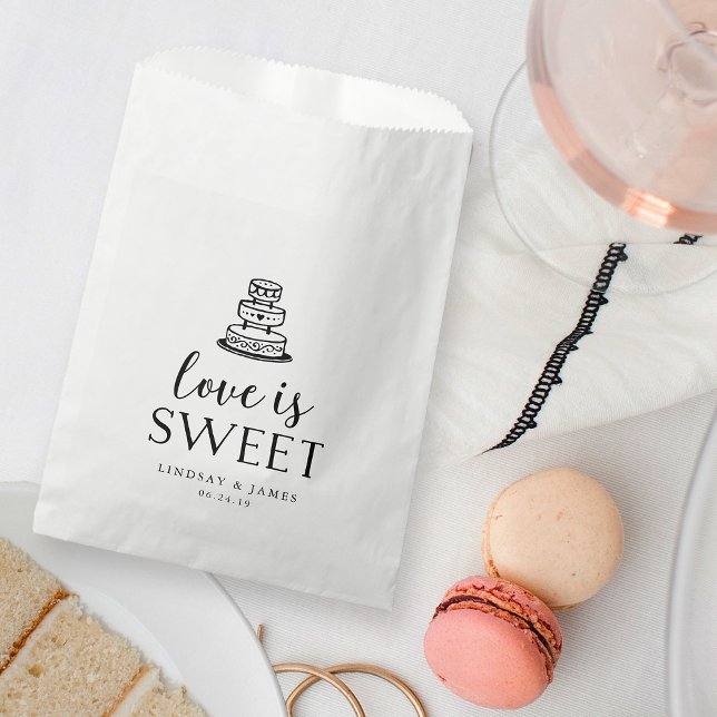 Bolsa De Papel El amor es dulce | Pastel Boda (Subido por el creador)
