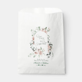 Bolsa De Papel El amor es dulce Rosa Eucalyptus Boda