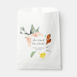 Bolsa De Papel El Amor Es Dulce Tener Un Trato Boda Flores De Cor