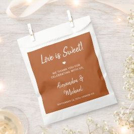 Bolsa De Papel El amor es dulce y moderno boda de terracota