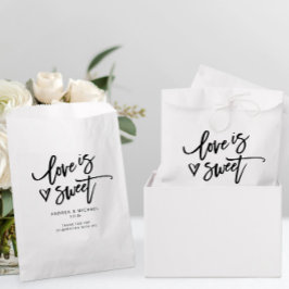Bolsa De Papel El amor es dulce y moderno Boda divertido escritur