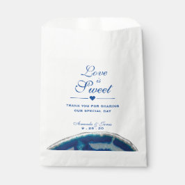 Bolsa De Papel El amor es el Boda azul de la marina dulce
