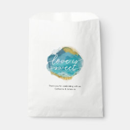 Bolsa De Papel El amor es la playa dulce Boda Favor Bags