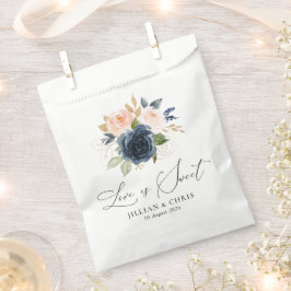 Bolsa De Papel el amor es marina dulce y boda floral rubio