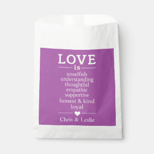 Bolsa De Papel El amor es… nombres de encargo y bolsos del favo