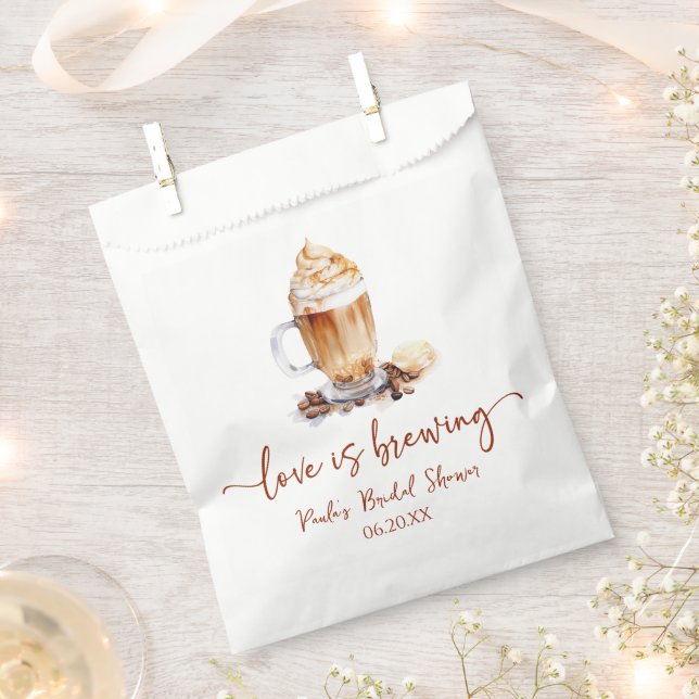 Bolsa De Papel El amor es producir café frijoles ducha de novias (Cortado)