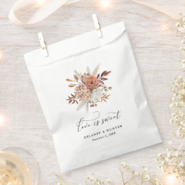 Bolsa De Papel El amor floral rústico otoñal es dulce