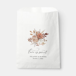 Bolsa De Papel El amor floral rústico otoñal es dulce