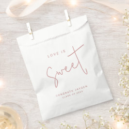 Bolsa De Papel El amor rosado moderno por el guión rosa oscuro es