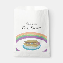 Bolsa De Papel El arco iris negro retro en Baby Shower