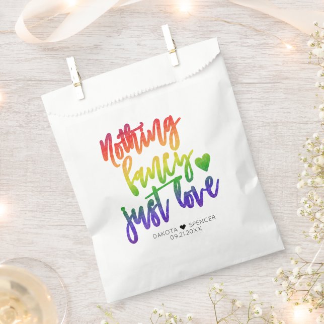 Bolsa De Papel El arcoiris no es nada malo solo amar | Boda Casua (Cortado)